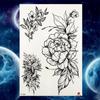 Юран, черный тюльпан, тотемные татуировки, наклейки для женщин, талия, рука, художественный браслет, татуировки, временные татуировки с бабочками для девочек, розовые цепочки