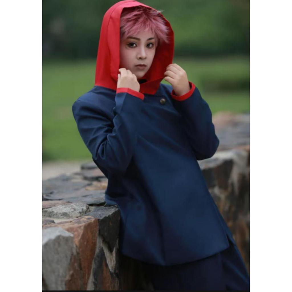Аниме Токио Итадори Юдзи Косплей Костюм Jujutsu Kaisen Комплект для Хэллоуина