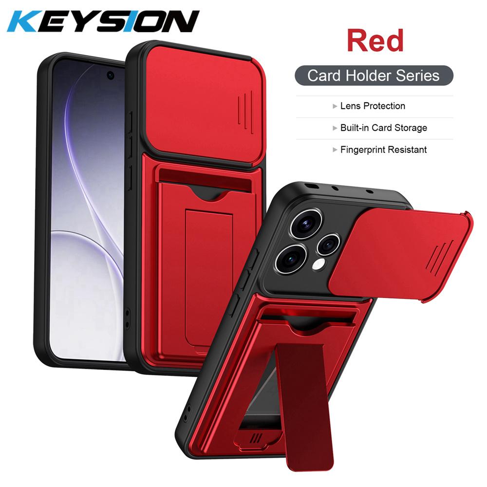 KEYSION Сумка-кошелек Чехол для телефона для OPPO Reno15 5G Защита выдвижной камеры Подставка Ударопрочный чехол для Reno15 Pro Max 5G