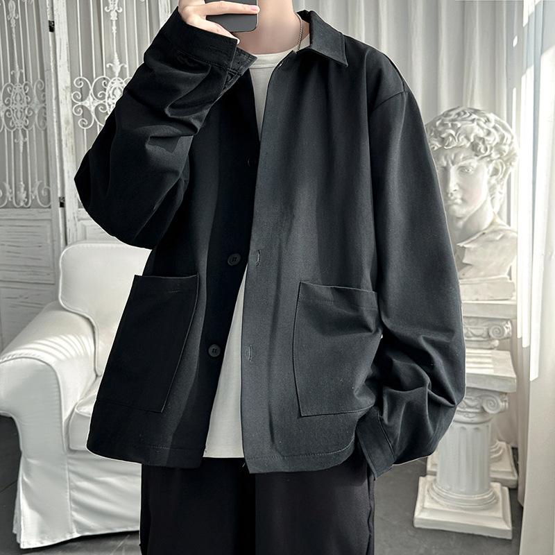 Мужское пальто Ruffian Handsome High-end, мужская весенняя и осенняя куртка Niche Design Loose Spring Jacket Top