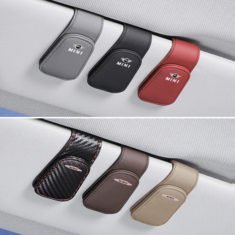 1Pcs Car Mounted Magnetic Glasses Clip Sun Visor Sunglasses Storage Clip For BMW Mini Works Cooper F54 F55 F56 F57 F60 R50 R52