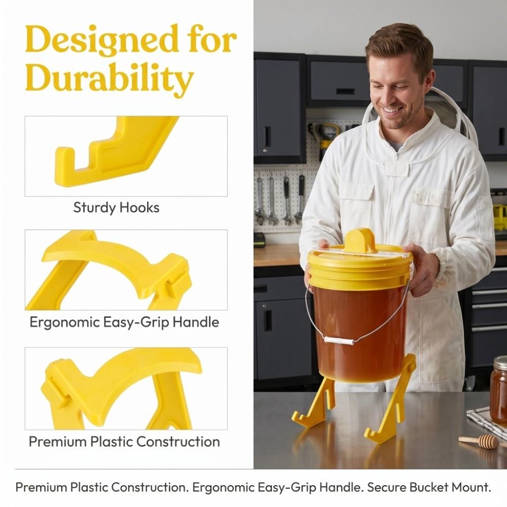 3Pcs Portable Honey Bucket Rack Plastic Beehive Frame Holder Frame Grip Holder Honey Harvesting