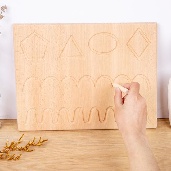 Деревянная доска для отслеживания, улучшает координацию рук и глаз, мелкую моторику, ABC, цифры, формы, легкий вес