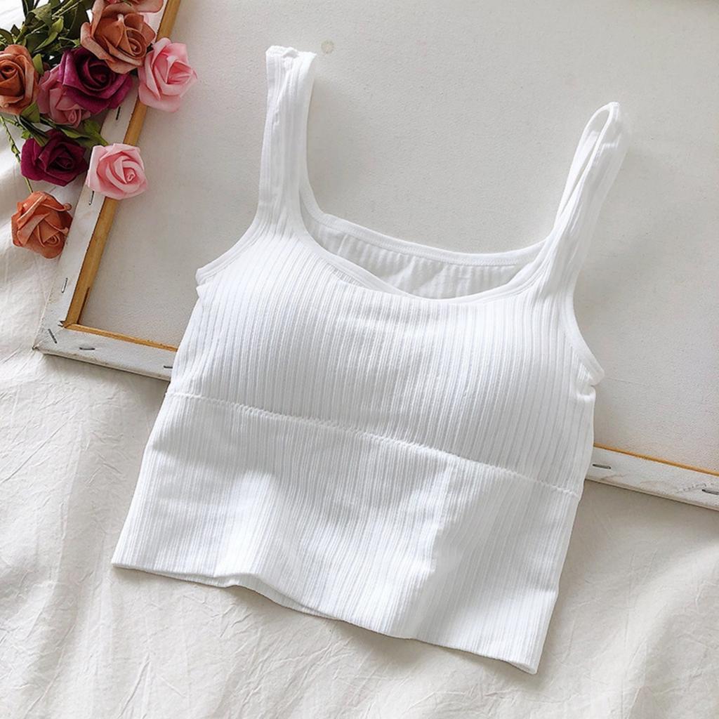 Women's Fashion Wide Shoulder Seamless Beautiful Back Threaded Bra Pad Wrap Sports Underwear Female Vest Sexy Underwear