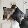 Homlly Noir Monochrome Decorative Pillow Cushion Cover (x2pcs)