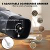 Electric Salt and Pepper Grinder Set,Rechargeable Electric Pepper Grinder with LED Display,Adjustable Coarseness,Large Capacity Refillable Salt