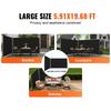 Black Retractable Patio Screen 236 Inch In Length Office Dividers 71Inch In Height Retractable Screen Partition Wall Outdoor Retractable Gate