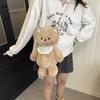 Cat Bear Plush Cartoon Mini Backpack With Zipper And Open Storage Outings Casual