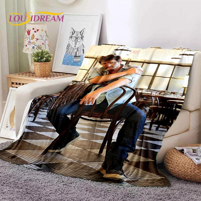 3D Jose Pedro Pascal Actor Star Soft Blankets,Keep Warm Throw Blanket Comfortable Blanket for Picnic Beds Sofa Home Bedroom Gift