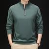 Весенне-осенний мужской свитшот на молнии до середины груди, мужская футболка с высоким воротником-стойкой, повседневная с длинным рукавом, мужская одежда, куртка
