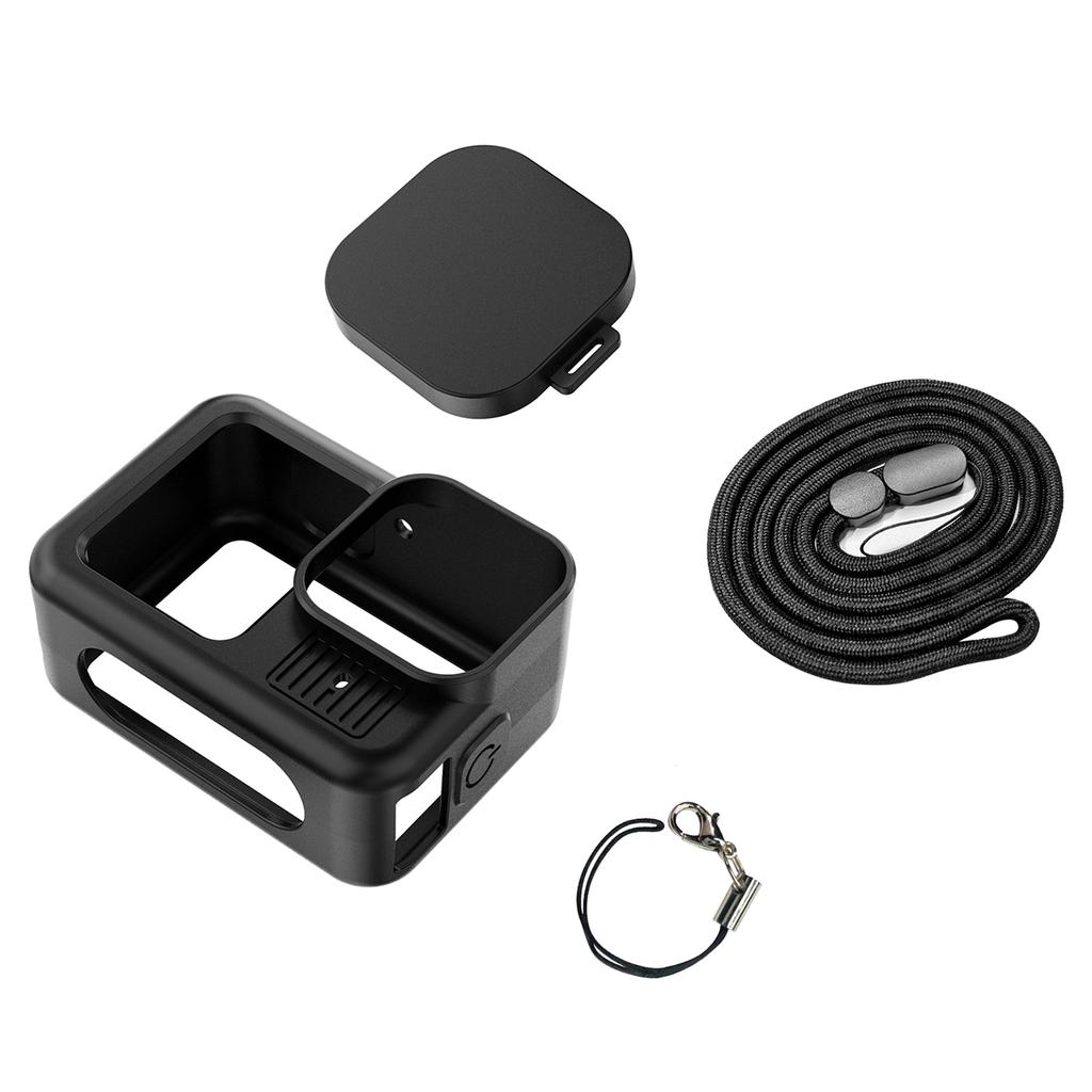Silicone Protective Case with Lens Cap For GoPro Hero 13 Camera Case Protective Sleeve With Lanyard for Outdoor