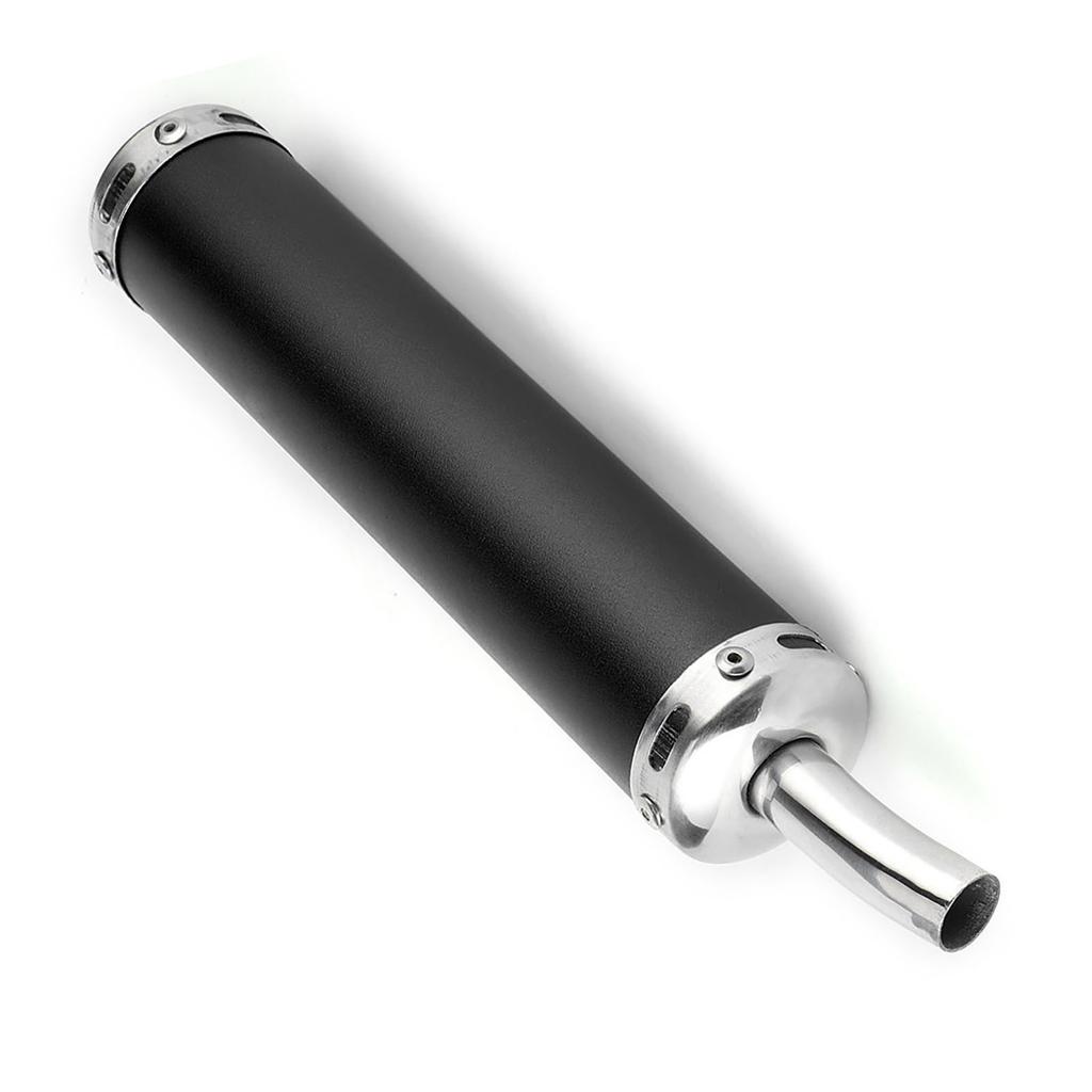 Stainless Steel Exhaust Muffler Silencer 20mm0.8in Modified Parts for 2 Stroke MotorcycleBlack