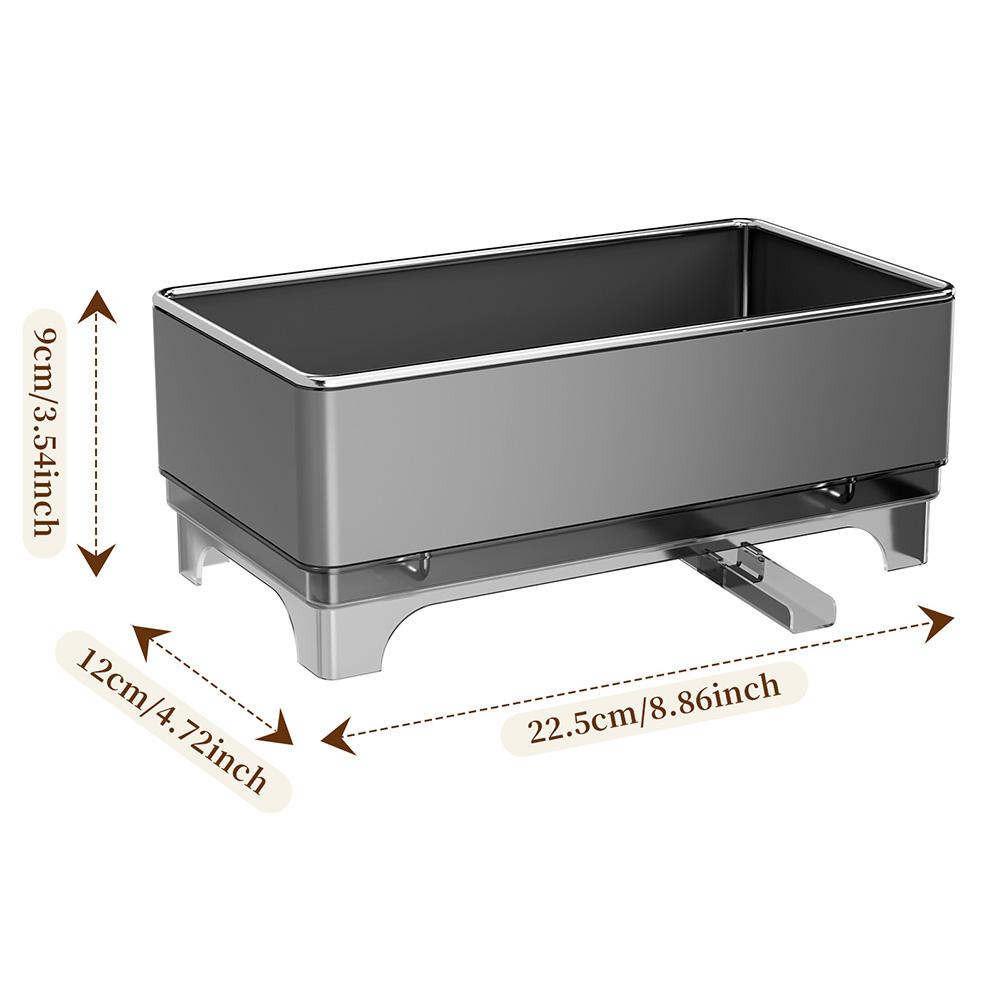 Brush Holder Kitchen Sink Caddy Kitchen Countertop Rust-resistant Sink Accessory Kitchen Organizer Stainless Steel