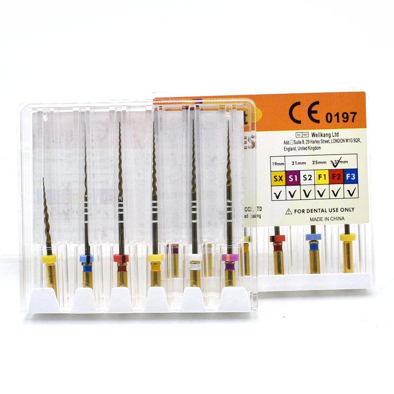Dental Root Canal File Gold Endo Rotary Super Files Golden Endodontic Files 25Mm Nickel Titainium Instrument Dentistry