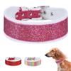 Warm Winter Dog Collar Colorful Bling Dogs Wide Collars Warm Soft Fur Padded Pet Necklace for Small Medium Large Dogs Pitbull