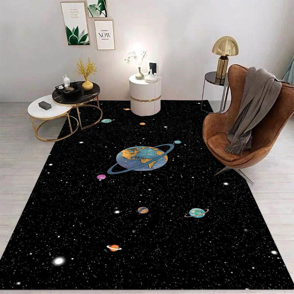 Space Planet Carpet Starry Sky Carpets for Living Room Decor Illusion Sofa Rugs Home Bedroom Nonslip Area Floor Mat Kid Play Mat