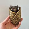 Miniature Bat Secret Trinket Stash Box Resin Gothic Style Jewelry Box Gothic Bat Box  for Home