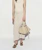 Rie Belted Midi Skirt Dove Gray