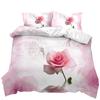 Комплект постельного белья с рисунком розового цвета Комплект постельного белья с рисунком розового цвета Комплект постельного белья с цветочным узором для девочек и женщин Элегантный комплект постельного белья из полиэстера