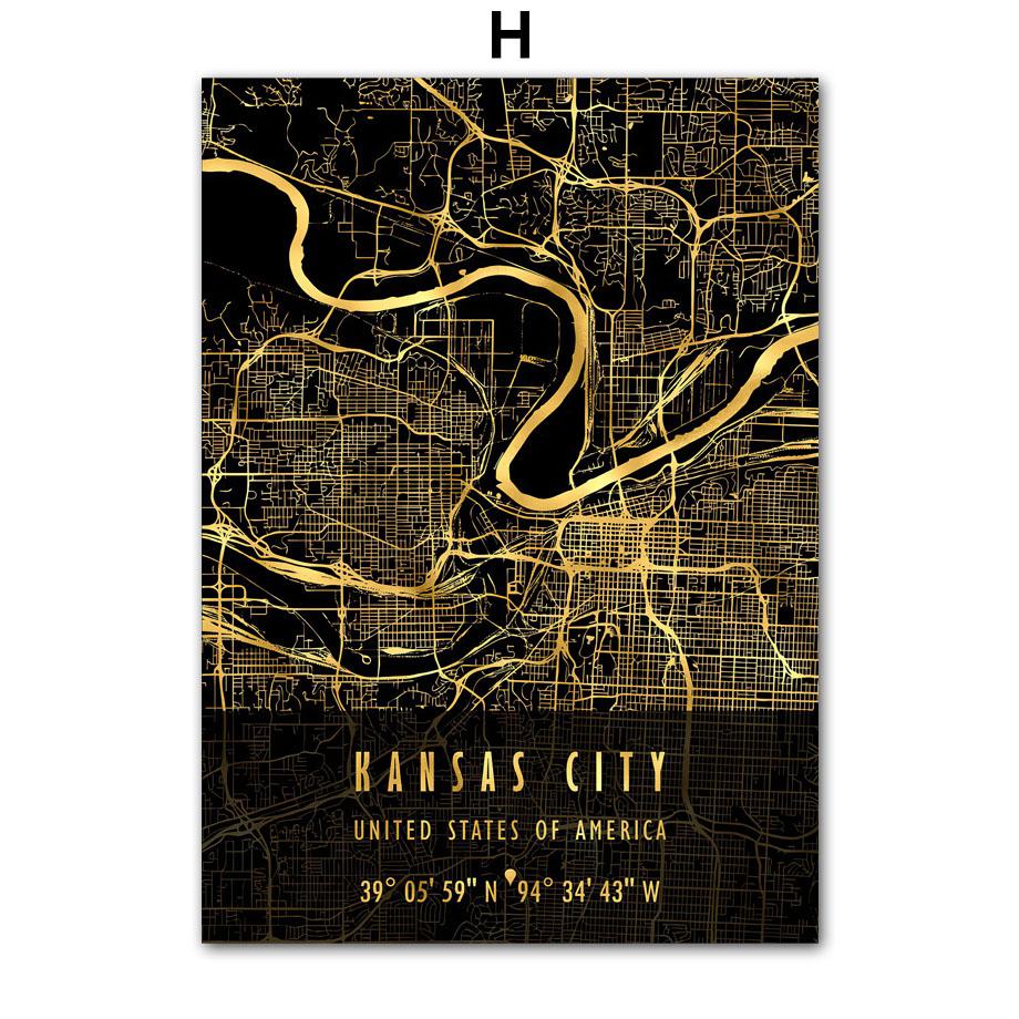 Лас-Вегас, Чикаго, США, Америка, карта города, декор для гостиной, постеры и принты, настенная живопись на холсте, настенные панно для домашнего клуба