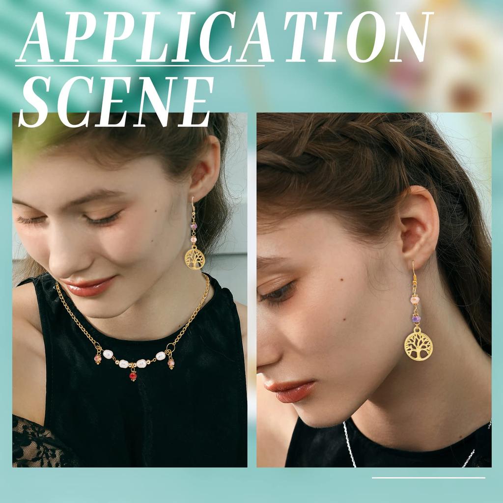 PandaHall Set of Glass 7 Colorful Faceted Beads for and Jewelry DIY Supplies 140-Piece 12x5.5mm Beads, Charms, Connectors, Colors, Earrings,