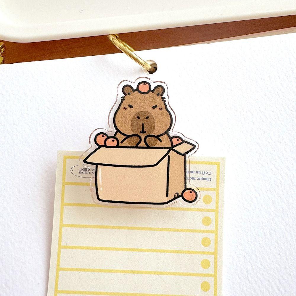 Милая брошь капибара, значок капибары в виде животного, мультяшная акриловая булавка капибара для девочек