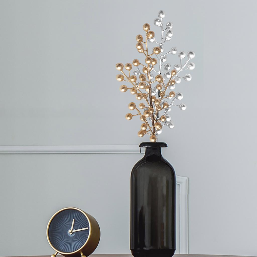 Искусственная ветка с ягодами, длина 50 см, многофункциональный искусственный бордовый ягодный пик для дома, свадьбы, вечеринки