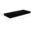 VidaXL Étagère murale flottante Noir brillant 60x23,5x3,8 cm MDF