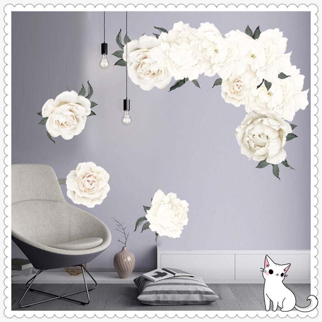 Пион роза цветы стикер стены искусство детские наклейки детская комната домашний декор подарок