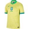 Nike Dri-FIT Футбольная Бразилия 2024 Стадионная Домашняя Реплика Футболки Мужская Динамичный Желтый Лимонный Шифон Зеленый Искры FJ4284-706
