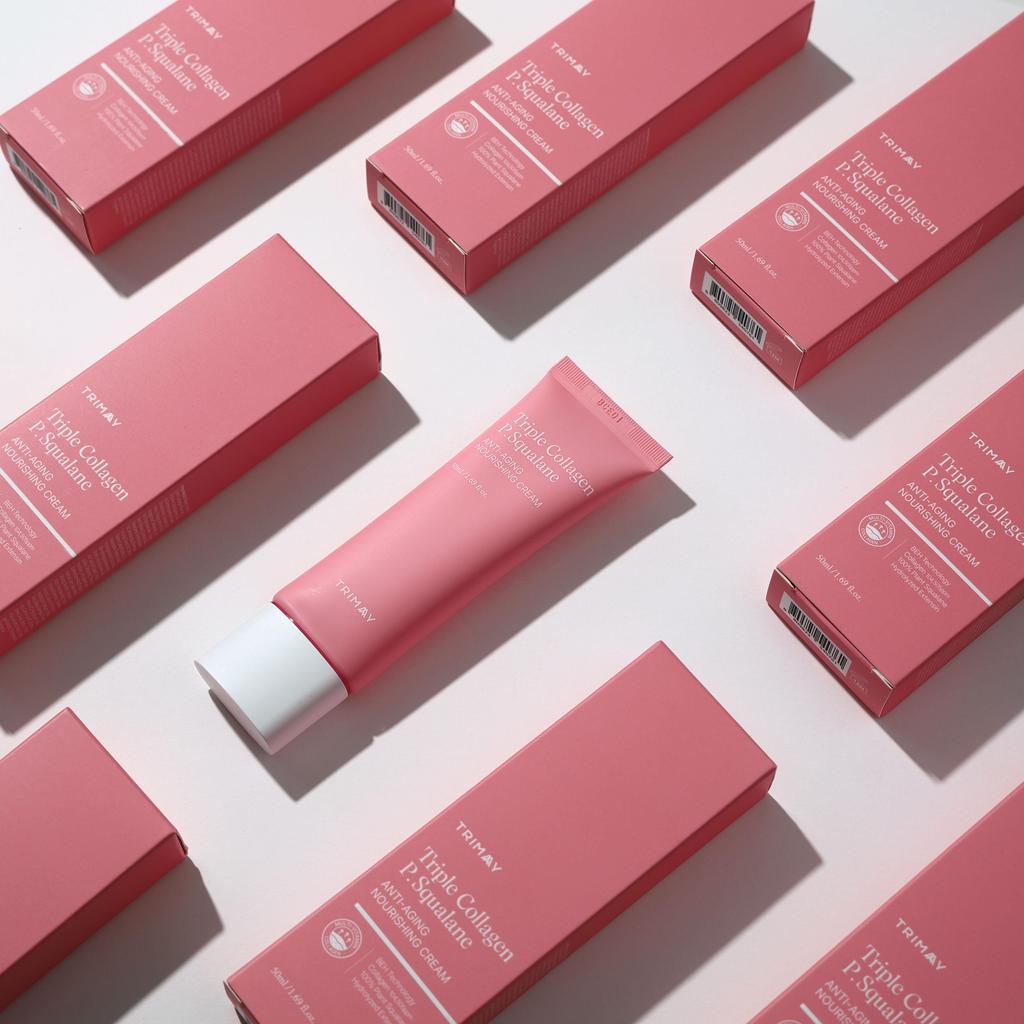 Trimay Антивозрастной питательный крем с тройным коллагеном и скваланом