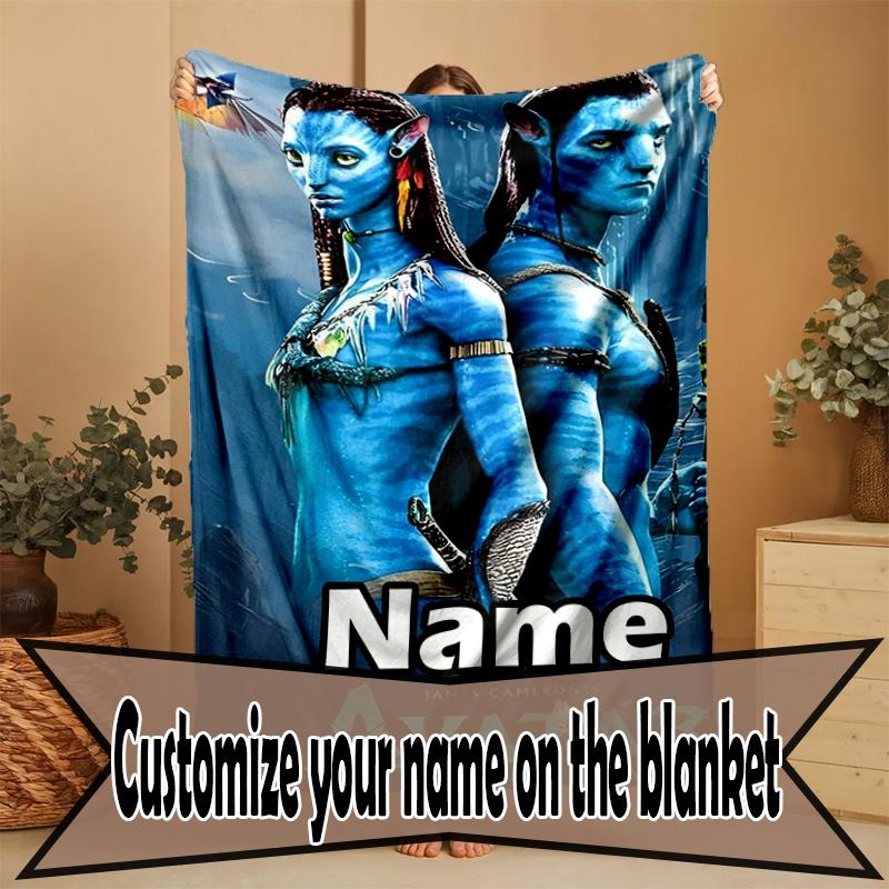 Custom Name Personalized Avatar Print Blanket, Home Decor, Bedroom, Sofa, Camping, Couch, Gifts for Birthday Christmas