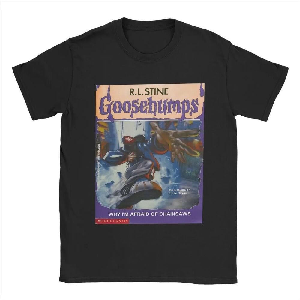 РАСПРОДАЖА Футболка с принтом Goosebumps Limp Bizkit для мужчин Винтажная 100% хлопок Унисекс