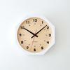 KATOMOKU muku clock 8 Octagonal White Wall Clock with Continuous Second Diameter km-81WH8 Hand, 30.0cm (Quartz Clock)