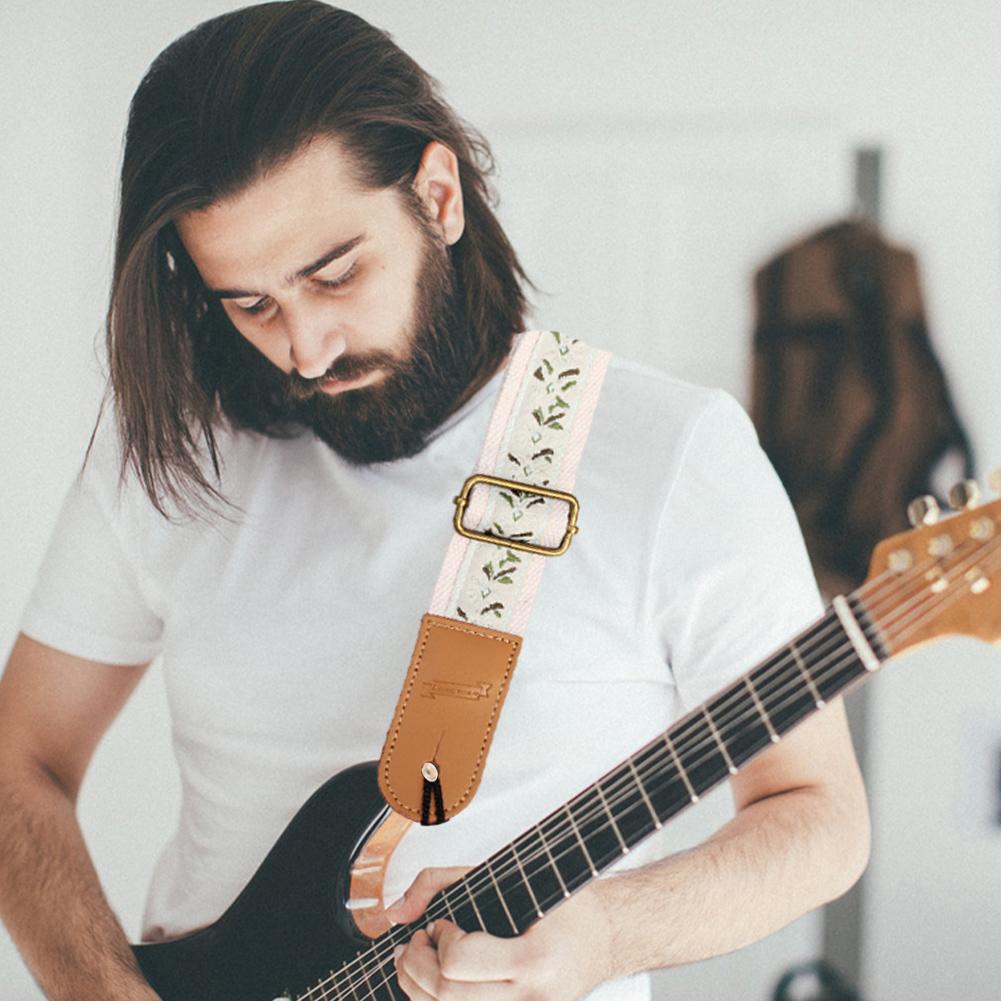 Universal Embroidered Ukuleles Strap Adjustable Ukuleles Shoulder Belt Ukeleles Belt Ukuleles Accessories