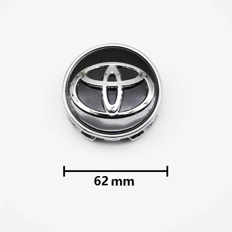 WAX5  4pcs 57/62mm For Toyota Car Tyre Wheel Center Hub Cap Badge C-hr Prado Rav4 Yaris Hilux Prius  Avensis Corolla Camry crown