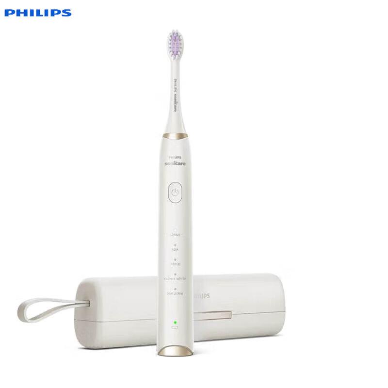 Philips HX2461/06 Sonic Electric Toothbrush, Iris Blue Couple's Edition with UV Sanitizer CN plug (adapter included)