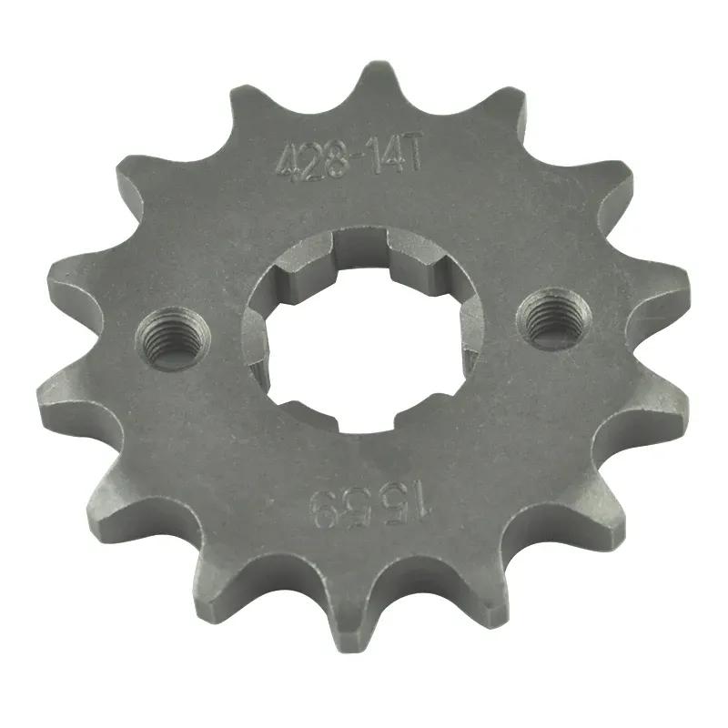 Для Yamaha TW200 1987-2026 TW125 92-04 YS125 17-19 TW225 TW225E 02-07 428 14T Мотоциклетная передняя звезда
