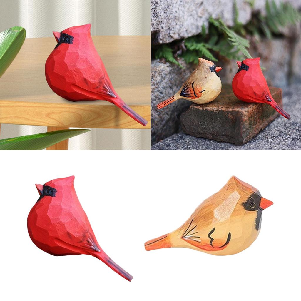 Simulation Bird Statue Bird Figurine Parrot Decoration Animal Sculpture Resin