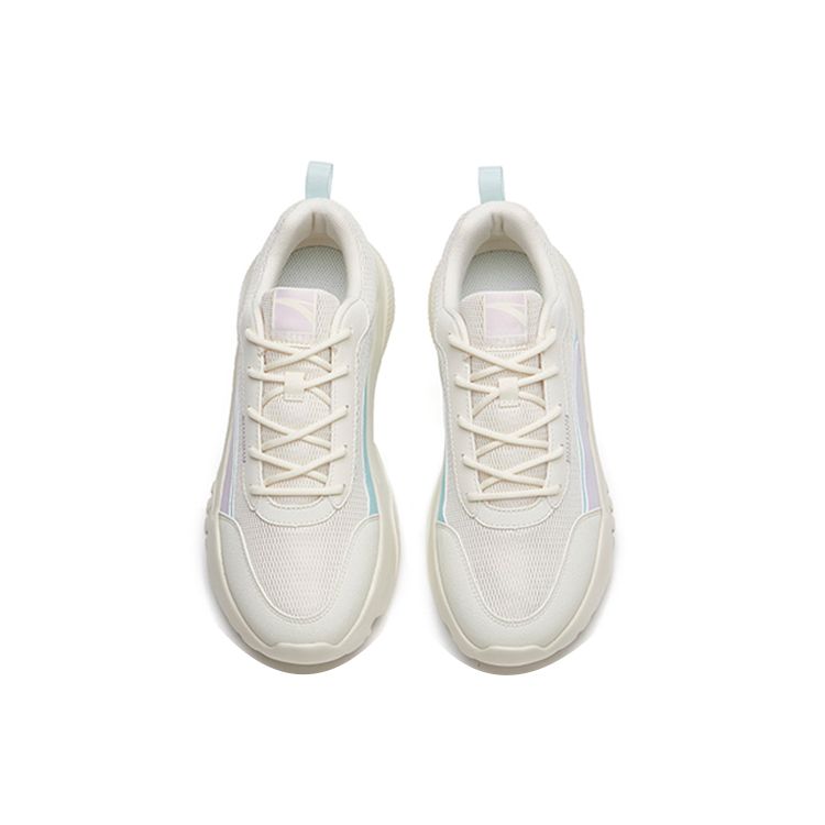 Anta Удобные амортизирующие нескользящие износостойкие низкие повседневные туфли женские кроссовки белые синие 922218872-1