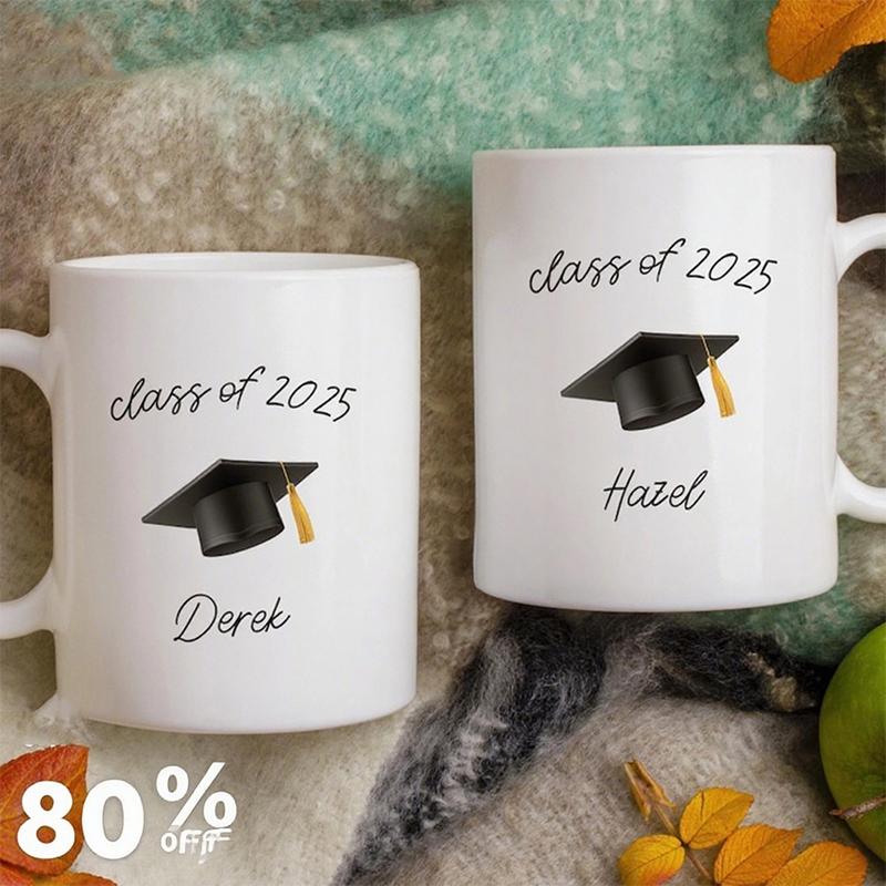 2025 Custom College Graduation Ceramic Mug Handmade Drinkware Unique Graduation Gift Personalized Class of 2025 Senior Graduate