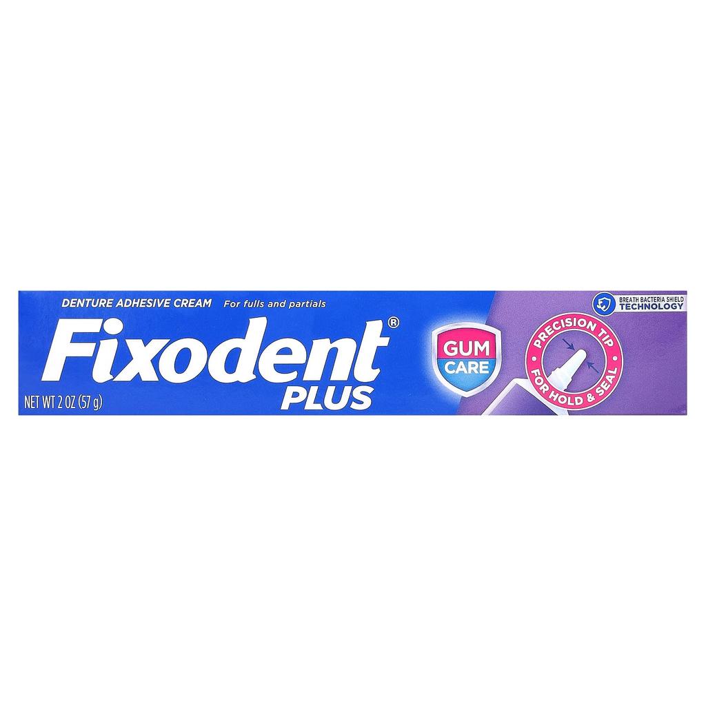 FIXODENT Plus, Крем для фиксации зубных протезов, 2 унции (57 г)