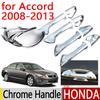 for Honda Accord 2008-2013 Accessories Chrome Door Handle 2009 2010 2011 2012 Luxury No Rust Car Covers Stickers Car Styling