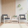 VidaXL Garden Chairs 2 Pcs, Seats with Armrest, Armchairs with Backrest, Outdoor Patio Terrace Furniture, White 825626