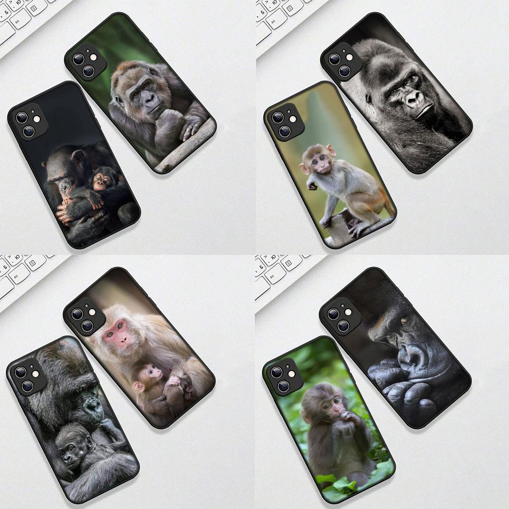 Cover for Samsung Galaxy S20 S22 S21 FE Ultra Plus A07 A17 A15 A16 A25 A57 A37 Casing Phone Case Animal Monkey Gorilla Ape Baby