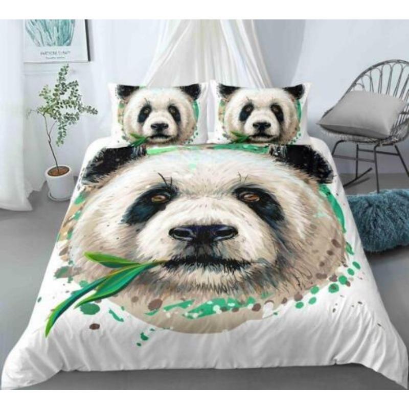 Panda Doona Quilt Duvet Cover Set Pillowcase Single Double Queen King Size Bed
