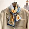 Long Neck Scarves For Women Fashion Print Headband Skinny Hair Ribbons Tie Scarf Female Cute Neckerchief Silk Feeling