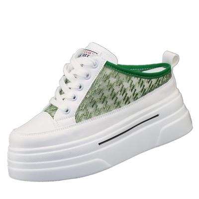 Модная женская обувь с увеличением внутренней высоты на 8 см, женские кроссовки на платформе, уличные дышащие сетчатые клинья, удобные кроссовки-тапочки