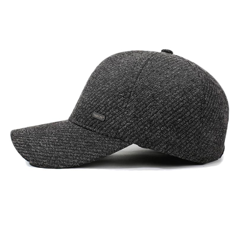 Autumn Winter Men's Warm Cap Middle-Aged Winter Baseball Cap Outdoor Velvet Thick Cotton Cap