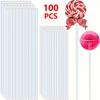 100 шт. многоразовых палочек для кейк-попсов, прозрачные акриловые палочки для леденцов для изготовления леденцов